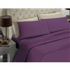 BANZAII TEXTILE INNOVATOR ONLINE Banzaii Completo Lenzuolo Una piazza e mezza, Melanzana 100% Microfibra Made in Italy, Lenzuolo Sopra 180 x 290 cm, Lenzuolo Sotto 110/120 x 190/200 x 25 cm, 1 Federa 52 x 82 cm