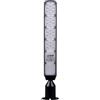 Partenopea Lampione armatura stradale ad alta efficienza illuminazione LED 8400 lm inclinabile luce per viali strade sentieri giardino 230V (ultrà Slim - Nero - Luce fredda 6500K)