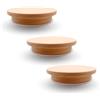 AlcoFermBrew Coperchio in Legno con Guarnizione - Faggio, Coperchio in Legno per Barattolo, Coperchio in Legno per Tazza, Coperchio rotondo in legno (93/80mm x 3)