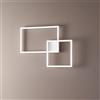 Perenz Plafoniera Moderna Due Riquadri Bianca Led Cross 6595BCT