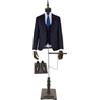Xigner Manichino da sartoria, maschio, regolabile (135 - 180 cm), da uomo, busto sartoriale, corpo con ripiano per pantaloni + portascarpe per esposizioni e cucito (grigio scuro, M)