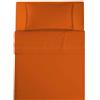 L'ANTICO ARCOLAIO - Completo Lenzuola Una Piazza e Mezza 100% Cotone Italiano, Set Anallergico e Antiacaro, Federe Cuscini Incluse, Qualità e Manifattura Made in Italy Certificata (Arancione)