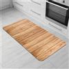 Comart - Tappeto Cucina Malaga - Passatoia 100% PVC - Antimacchia - Antiscivolo - Impermeabile - Tappetino Lavabile in Lavatrice - Corsia Moderna per Cucina e Corridoio - Legno Beige - 55x100 cm