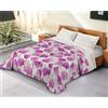 BANZAII TEXTILE INNOVATOR ONLINE Banzaii Trapunta Invernale in Ecopiuma da 380 gr/mq anallergica e traspirante - Piumone Caldo e Morbido - Prodotto in Italia - Due piazze Matrimoniale 260x260 cm, Gabriella Fuxia