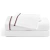 Tommy Hilfiger - Set di lenzuola, biancheria da letto in percalle di cotone con federe abbinate, fresco e fresco, qualità premium Home Essentials (Global Stripe Red, Queen)