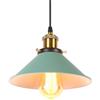iDEGU Lampada a Sospensione Retrò 22cm Lampada da Soffitto Vintage in Metallo E27 Lampadario a Sospensione Moderno Stile Scandinavo Plafoniera per Soggiorno Cucina Camera Ristorante (Verde)
