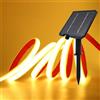 XUNATA Neon COB Flessibile 24V Solare/USB - IP68 Impermeabile 320 LED/m, 8 Modalità Striscia LED per Interni/Esterni Giardino (Bianco caldo,0.5m)