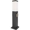 LED Universum - Lampada a LED Freddy, 50 cm, colore antracite, con 2 prese, in acciaio inox, per esterni, per giardino, vialetti e vialetti IP44, attacco E27