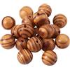 PH PandaHall PandaHall - 20 perline rotonde da 25 mm in legno naturale, perline distanziali con foro grande, per ghirlande, decorazione domestica, creazione di gioielli, colore marrone sabbia