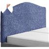 PAULATO - Copri Testata Letto Matrimoniale 130-180cm Elasticizzato Blu | Copritestiera elasticizzata in microfibra, bielastica, antigraffio, lavabile in lavatrice, certificata OEKO-TEX, MadeinItaly
