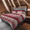 Tata Home Parure Copripiumino Singolo in Cotone con Sacco Piumino 155x200 cm e Federa 50x80 cm Set Copripiumino Made in Italy Fantasia Tirolese Mod. Tirolo Colore Rosso