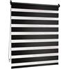 Victoria M. Tenda a Rullo Doppia Klemmfix 45 x 150 cm Nero, Tenda Giorno Notte Senza Fori con Supporto Klemmfix