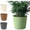 Generico Coprivasi per Piante da Interno, 4 Colori Moderni, Plastica Resistente, Coprivaso Decorativo per Casa e Ufficio (Avorio, 25cm)