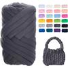 SDNAM Filato Gigante 250g Cotone Grosso Tubolare a Mano Gomitolo di Filato Chunky Yarn per Borse Coperte Cestini Nidi di Animali Domestici Artigianato Fai-da-Te (Color : 14@, Size : 2 Roll(500g))