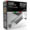 Eurocali Copertura Angolare Profilo alluminio per Strisce LED MEDUSAFLEX mod. Aurelia 2 Metri - Grigia Fumé - Made in Italy in Policarbonato stabilizzato UV certificata UL94HB - Garanzia 10 anni