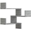 vidaXL Scaffale Parete Angolo 2pz Grigio Sonoma 40x40x50cm Multistrato