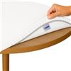 BIANCALUNA - Copritavolo Rotondo Genius Tinta Unita Anti Macchia - per tavoli con Diametro da 115 a 135 cm Made in Italy - Bianco