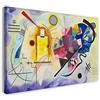 Printed Paintings Stampa su Tela (60x40cm): Wassily Kandinsky - Giallo-Rosso-Blu (1925)