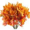 SLFYEE 4PCS Piante Artificiali Autunnali Foglie d'Acero Artificiali Autunnale Foglie Finte Halloween per Decorazione Piante da Interno Esterno per Matrimonio Casa Tavolo Balcone