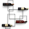 DanDiBo Portabottiglie da Parete Metallo Nero Black Line Scaffale Portabottiglie Porta Vino Portabottiglie Wine Rack