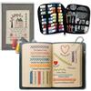 bergxperten embroom embroidery stitch book libro ricamo con kit strumenti punti ricamo fai da te per principianti e appassionati include ago filo forbici guida passo passo
