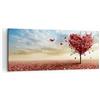 ARTTOR Quadri Moderni Soggiorno Astrazione autunno albero foglia Quadro su Tela 120x50cm Stampe da Parete Camera da Letto 1 pezzo Wall Art Canvas Grandi Decorazione Murale Grafica Immagini AB120x50-2609