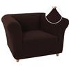 WJHDWYD Copridivano Chesterfield Elasticizzata Fodera per Divano Elasticizzato Antiscivolo Antimacchia, Copridivano 1 Posto con Braccioli Tessuto Super Morbido(Marrone,1 Posto)