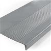 ANRO Tappetini per gradini in gomma per esterni/interni, antiscivolo, per gradini, motivo scanalato, 75 x 30 x 4 cm, colore: grigio