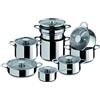 MEPRA Gourmet Batteria, 14 Pezzi, Acciaio Inossidabile 18/10