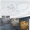 MAKA change your life quality MAKA Lampadario Soggiorno a 6 Cerchi, Plafoniera Led Soffitto con Anelli 51W 2550 Lumen, Driver Cambio Luce Calda-Naturale-Fredda, Lampadario Led per Camera da Letto, Cucina (Switch 3000K-4000K-6500K)