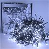 Luccika, Luci a Grappolo Cluster Bianco Ghiaccio, 20 Metri, 1000 LED da Ø 3mm, Catena Luminosa per Albero di Natale, 4 Effetti di Luce, Telecomando, Timer, Cavo Verde IP44, Uso Interno/Esterno