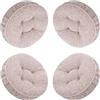 uyeoco Set di 4/2/1 Cuscini Rotondi per Sedie Cucina, 40x40/45x45 per Sedie da Pranzo,Esterno, Giardino, Cucina, Ufficio, Soggiorno(A5,4PCS_40X40CM)