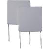 PARAMAISON Cuscino per Sedie da Cucina Generico, Set da 2 Cuscini, Antigraffio, con Laccetti, Interni od Esterni |Compatibile con Sedia Applaro| 35x35x5 cm| Grigio