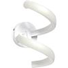 VR VETRINEINRETE Vetrineinrete® Applique a parete stilizzato 9 watt lampada da muro spirale bianco luce calda 3000k 720 lm