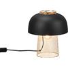 meineWunschleuchte Piccola lampada da tavolo a LED, colore nero, oro, altezza 28 cm