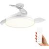 Mellerware - Ventilatore da soffitto retrattile Brizy Foldable 40 W | 6 velocità | 3 pale | Ø 106 cm | Motore DC ultra silenzioso | Timer | Funzione estate inverno | Luce LED