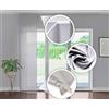 Deco Italia Tenda a pannello scorrevole Grigio Chiaro tinta unita | Pannello da L 60 x H 265 cm, Semi-filtrante