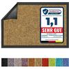 Floordirekt Zerbino Rhine, Lavabile e Resistente, con Retro Antiscivolo, per Ingresso (Beige, 60 cm x 90 cm)