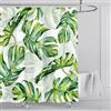 OCEUMACO Tenda Doccia Antimuffa Foglie di Monstera Verde Tenda per Doccia in Tessuto Poliestere Stampa 3D Tropicali Angolare Impermeabile 200x200 cm Tende Vasca da Bagno Lavabile