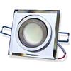 Trano Faretto a LED da incasso a quadrato - trasparente 5 watt bianco caldo 230V dimmerabile, superpiatto e orientabile - vetro Ø75 - soffitti con fori da 80mm - faretto da incasso a soffitto