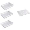 BOTTIGLIERI CASALINGHI Tris Cassetta Portaimpasto Service 60x40xh10, Sovrapponibili con 1 Coperchio