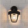 Planetitaly Lanterne da Esterno LED 8W E27, Applique da Esterno a Parete Vintage, Impermeabile, Luce Esterna per Giardino, Ingresso, in Alluminio con Lampadina 2700K Inclusa (Grigio Antracite)