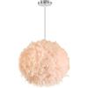 iDEGU Lampada a Sospensione LED Moderno, Lampadario a Sospensione in Piume 30CM Illuminazione E27 Decorazione Lampada a Soffitto per Camera da Letto Soggiorno Corridoio (Champagne)