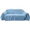 Il Tuo Artigiano Design Telo copridivano 3 posti cotone e Poliestere , Foulard copridivano 2 posti e 3 posti, Telo Arredo Divano made in Italy 170x260 e 260x280, Telo divano 3 posti (170_x_280_cm, Celeste)
