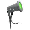 Planetitaly Luce per Sentiero orientabile con Picchetto, GU10 6W Faretto da Giardino Proiettore LED Spot Impermeabili IP65, Faretto LED da Giardino per Prato Cortile Esterno (COLORE GRIGIO LUCE VERDE)