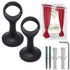 parpyon® 2 Supporti per bastoni Tende in Metallo da 20-22mm, staffe Bastone Tenda - Corrimano ringhiera a muro, Materiale Resistente per Appendi Prodotto Italiano (V44N, 20-22MM)