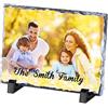 WACAR Foto personalizzata in ardesia 15 x 20 cm, immagine in ardesia rocciosa, regalo commemorativo per lei, regalo personalizzato per compleanno, anniversario, Natale, matrimonio