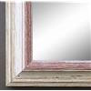 Artecentro cornice per quadri tele - shabby chic bianco-colore in legno varie misure offerta (bianco/rosso, 40x50 + passepartout)