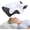 AAFGVC OrthoSleep - Sollievo che Aspettavi,Cuscino Ortopedico Memory Foam Allineamento Collo Colonna Vertebrale Prevenzione Dolori Posturali Sonno (Nero)