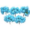 C.X.Y. 100x Fiorellini Rose ROSA Foam PE Con Organza Neve Bomboniera Fai Da te decorazione (AZZURRO)